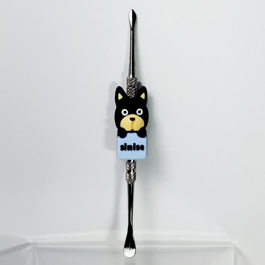 Metal Dab Tool with Silicone Character Handle - Dog