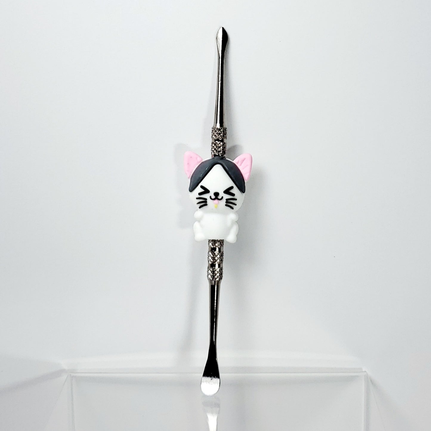Metal Dab Tool with Silicone Character Handle - Cat