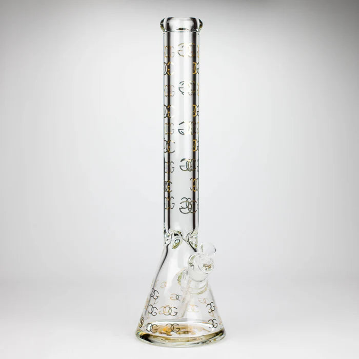 GC 18" 9mm Beaker Bong with 24K Gold Emblem