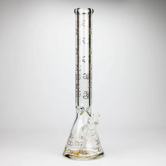 GC 18" 9mm Beaker Bong with 24K Gold Emblem
