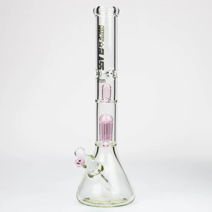Nice Glass - 18" - 7mm - 6-Arm Perc Beaker Bong – Pink