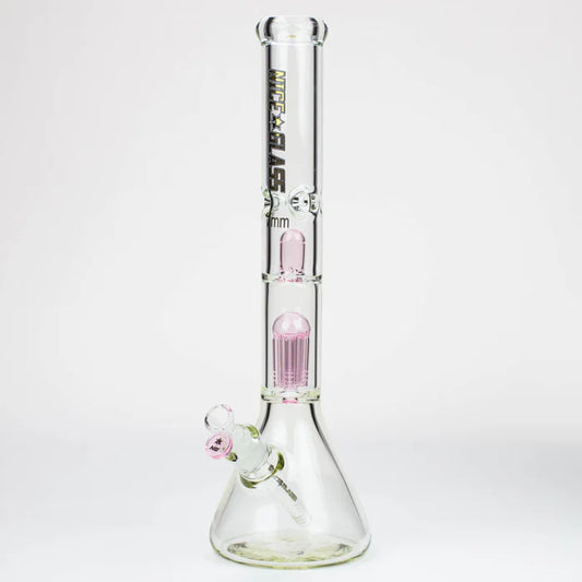 Nice Glass - 18" - 7mm - 6-Arm Perc Beaker Bong – Pink