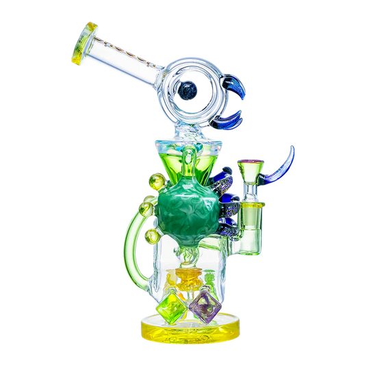 Cheech Glass - Dab Piece / Bong - Full Of Horns