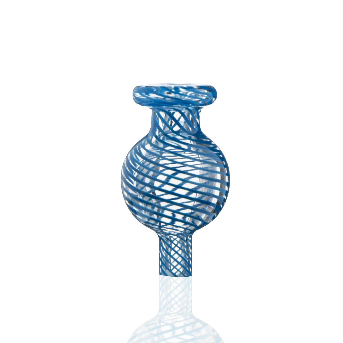 Glass Bubble Cap - Swirl Design - Blue