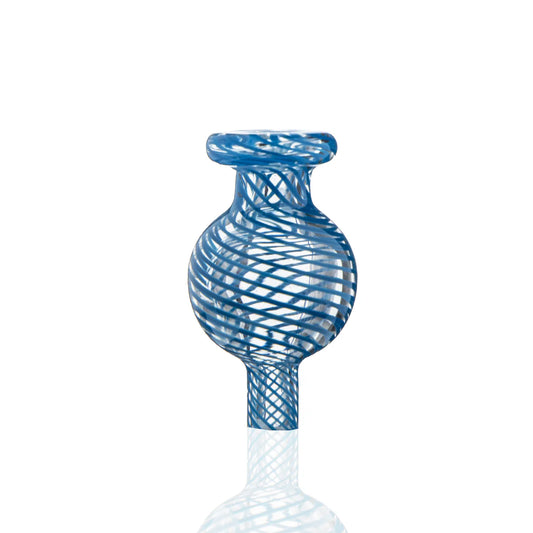 Glass Bubble Cap - Swirl Design - Blue