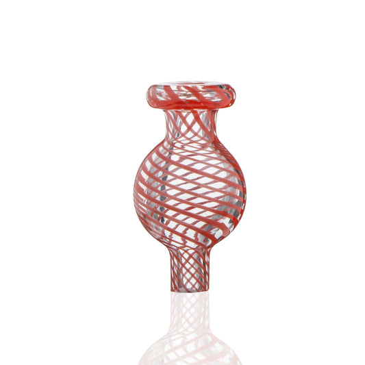 Glass Bubble Cap - Swirl Design - Red