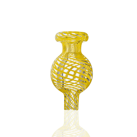 Glass Bubble Cap - Swirl Design - Yellow