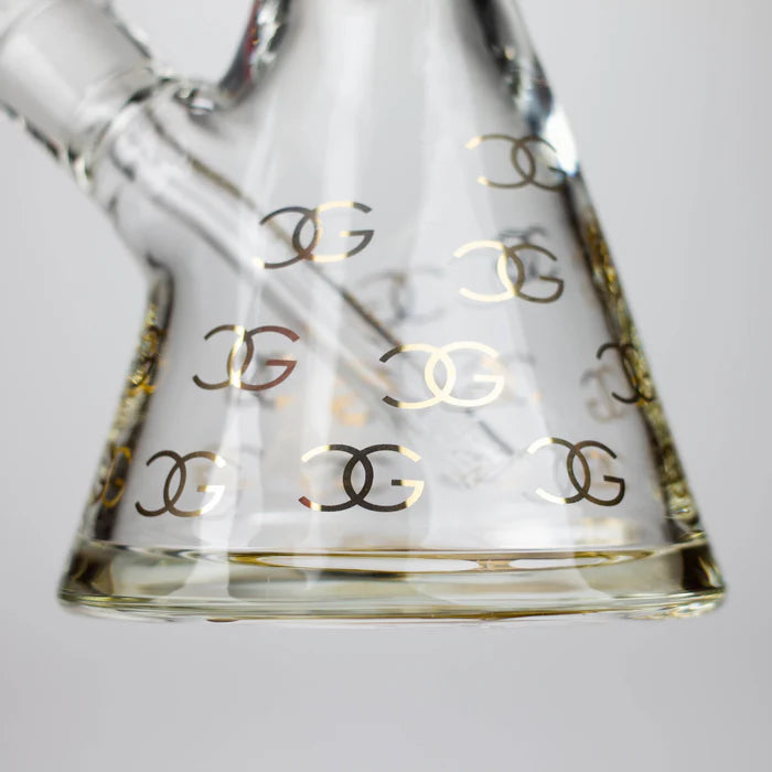 GC 18" 9mm Beaker Bong with 24K Gold Emblem