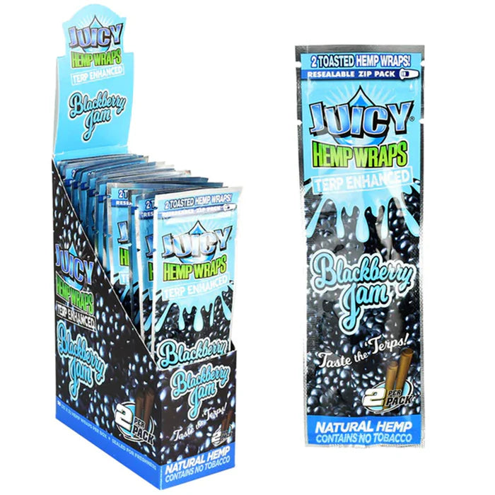 Juicy Jay - Hemp Wraps - Terp Enhanced - Blackberry Jam