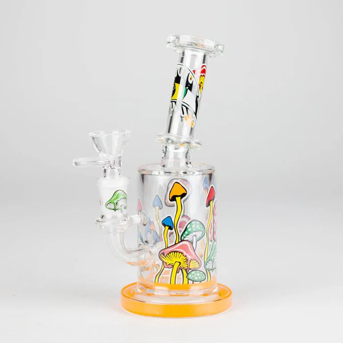 Magic Mushroom - Glass Dab Piece - 7" – Glow in the Dark - Yellow