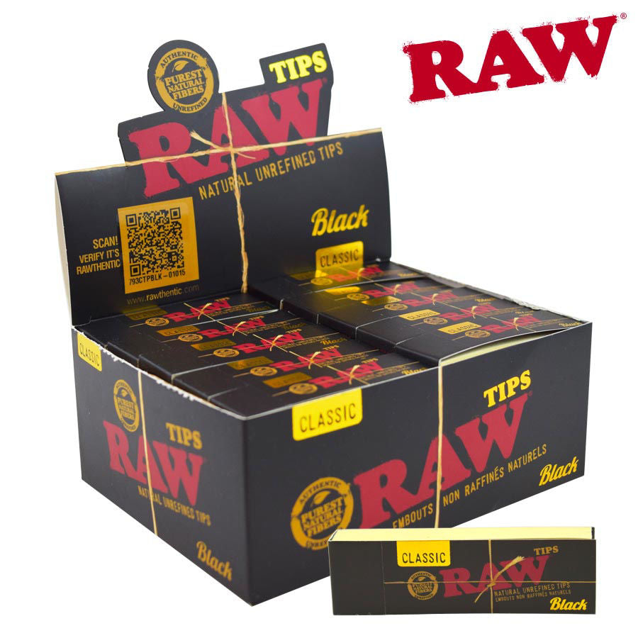 Raw - Rolling Tips - Black