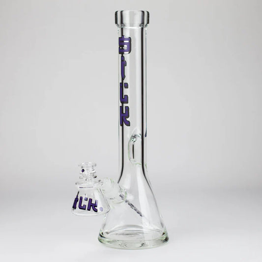 Silk Glass - 17" 10mm Thick Beaker Glass Bong with Accessories – PURPLE