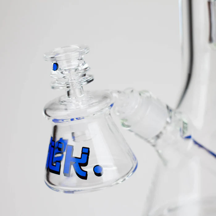 Silk Glass - 17" 10mm Thick Beaker Glass Bong Set with Accessories – GREEN