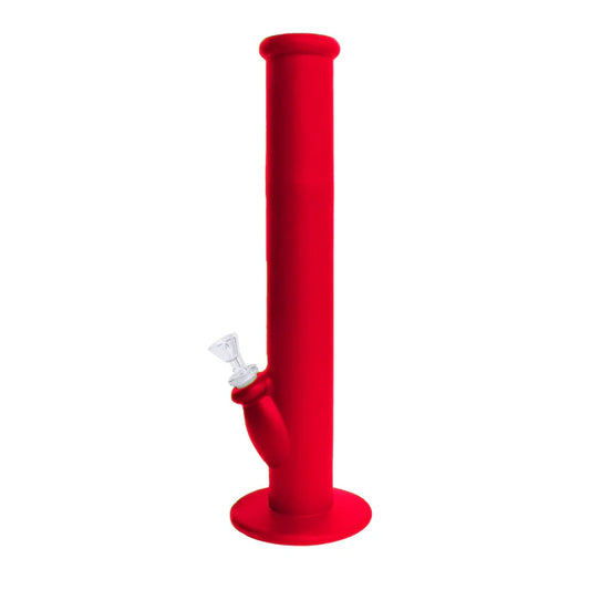 Silicone Bong - 14" - Straight Tube - Red