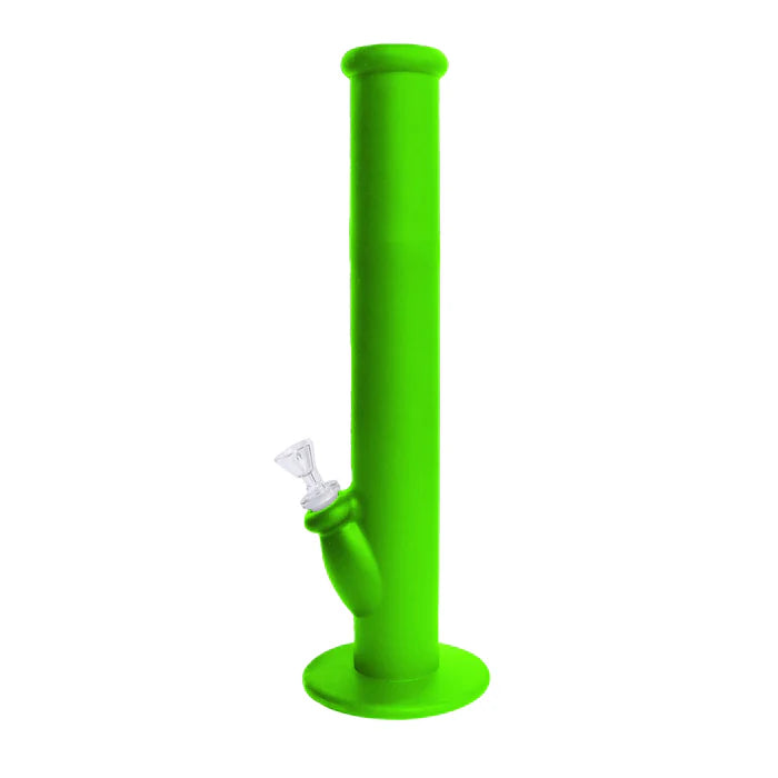 Silicone Bong - 14" - Straight Tube - Green